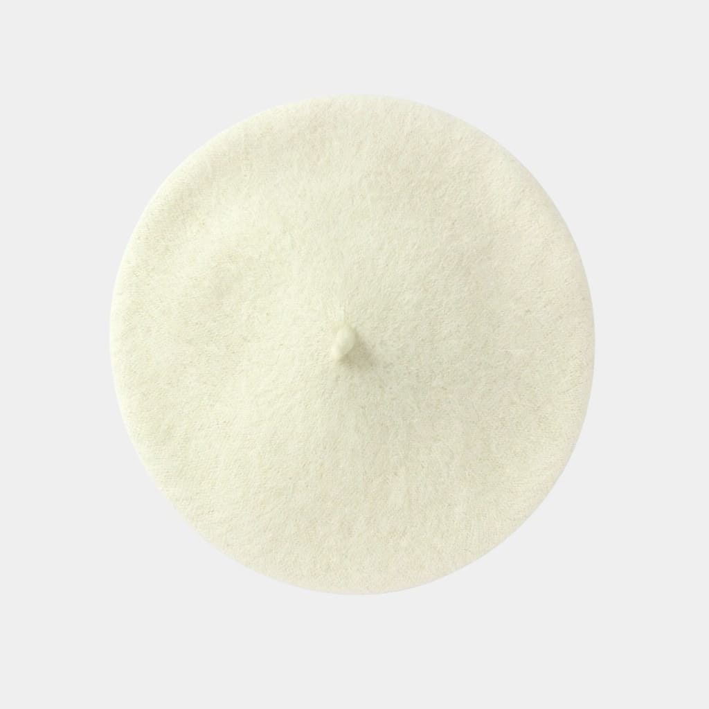 Béret basque blanc en laine