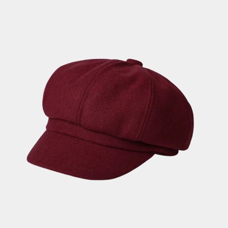 Béret casquette bordeaux en coton