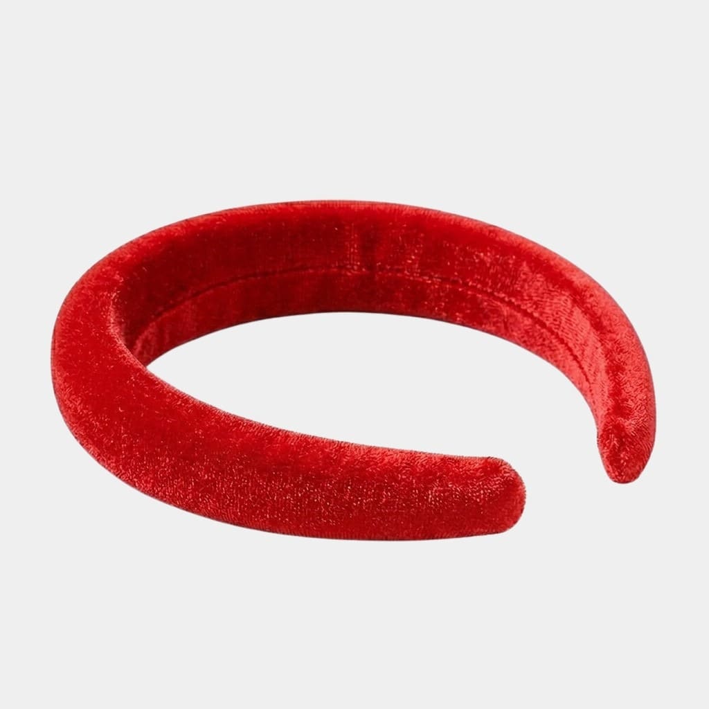 Serre-tête rouge en velours