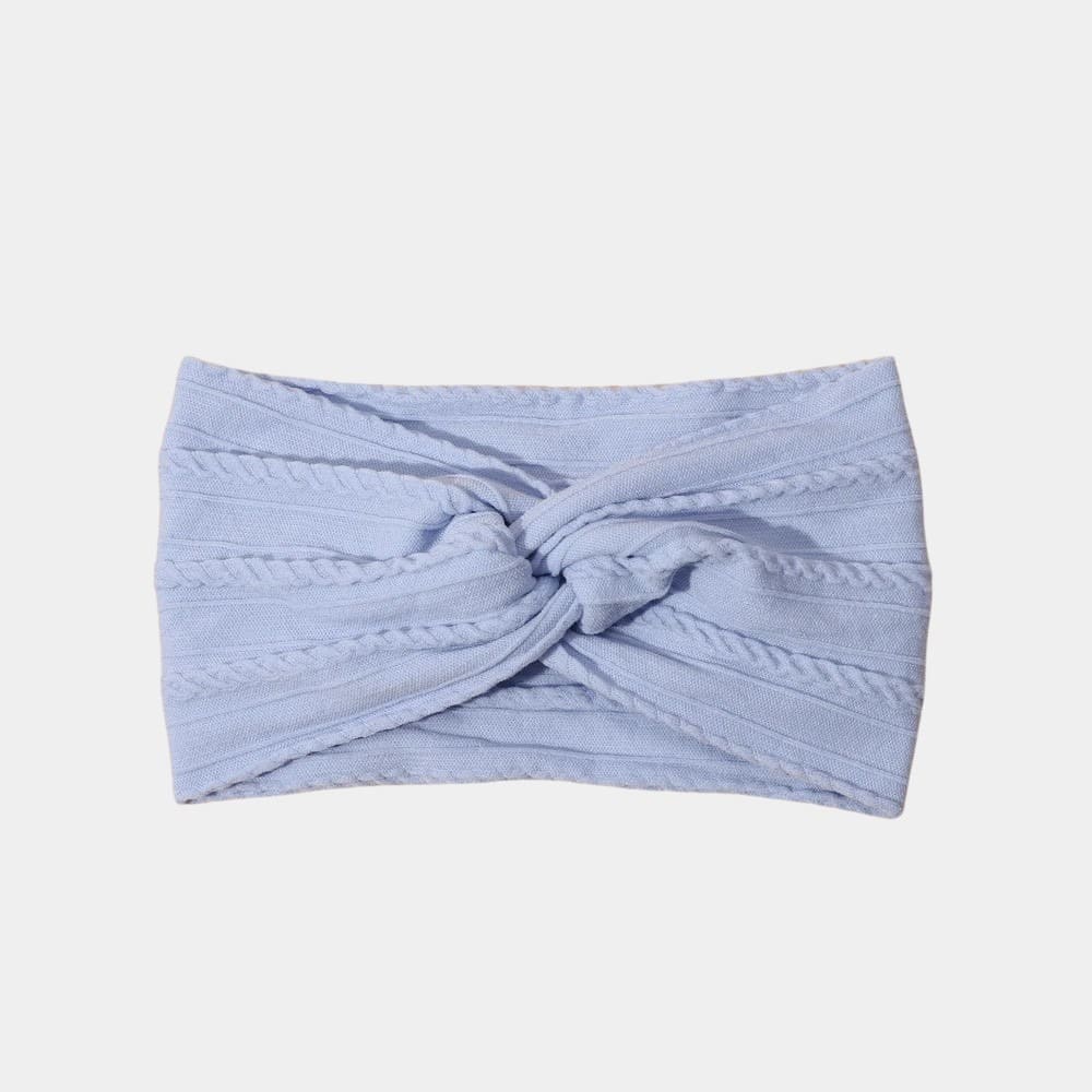 Bandeau bébé large bleu poudré