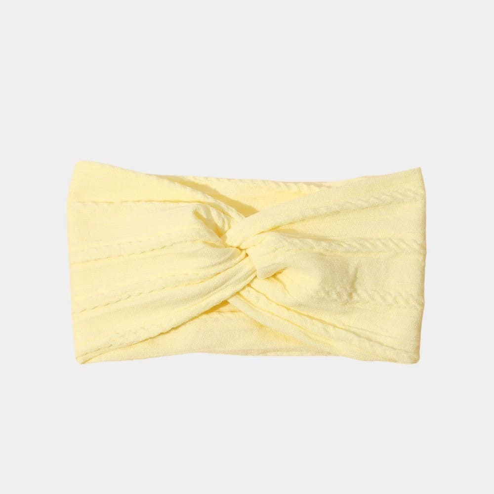 Bandeau bébé large jaune clair