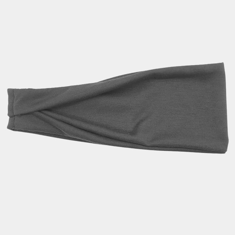 Bandeau élastique gris foncé uni