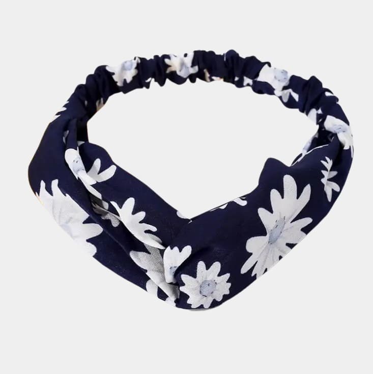 Bandeau floral bleu