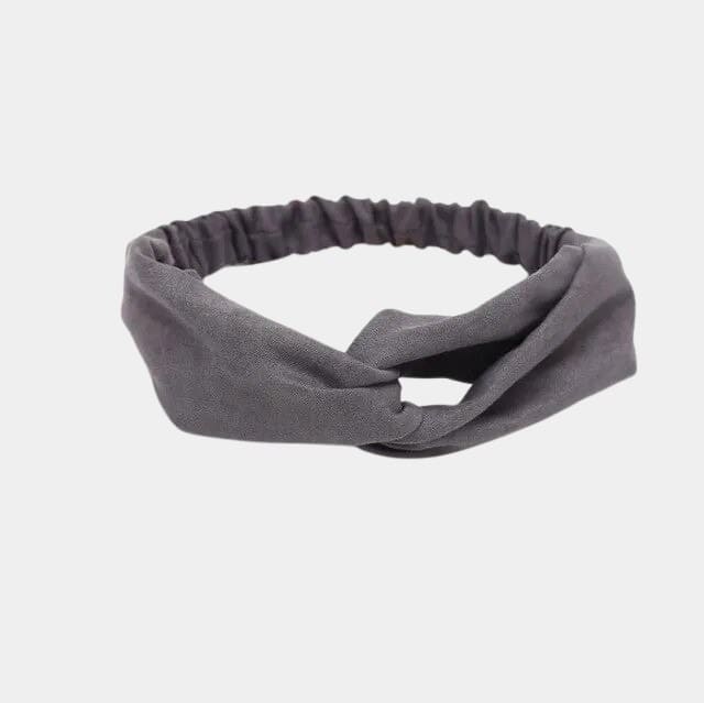 Bandeau gris uni avec nœud