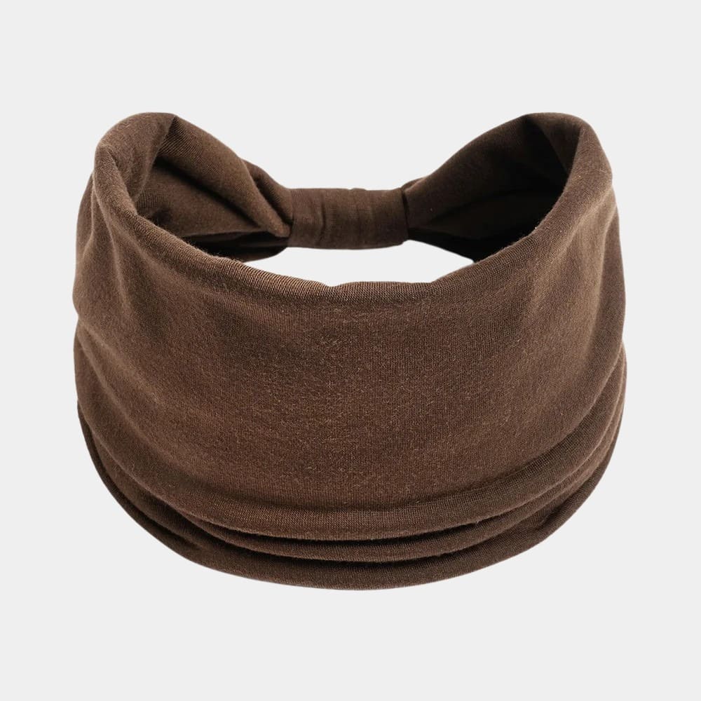 Bandeau marron café large uni