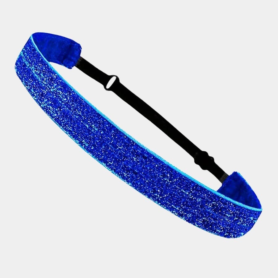 Bandeau à paillettes bleu