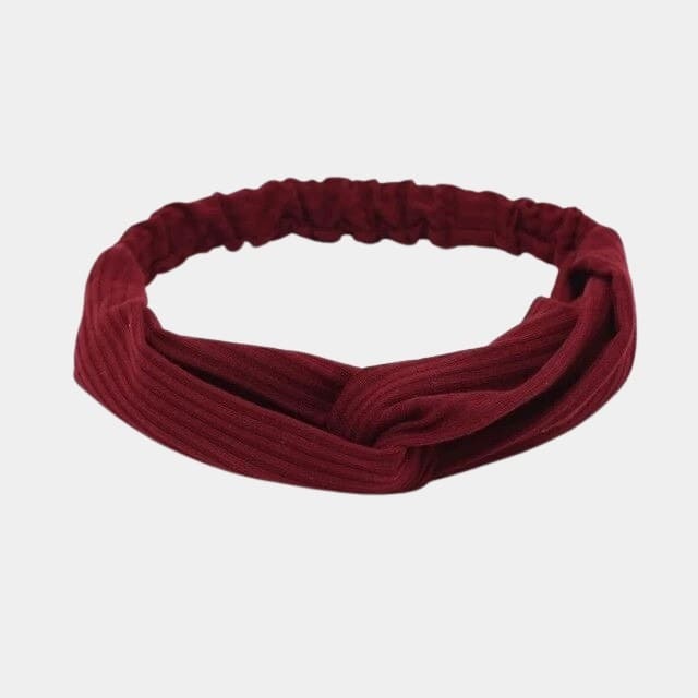 Bandeau rouge rayé avec nœud