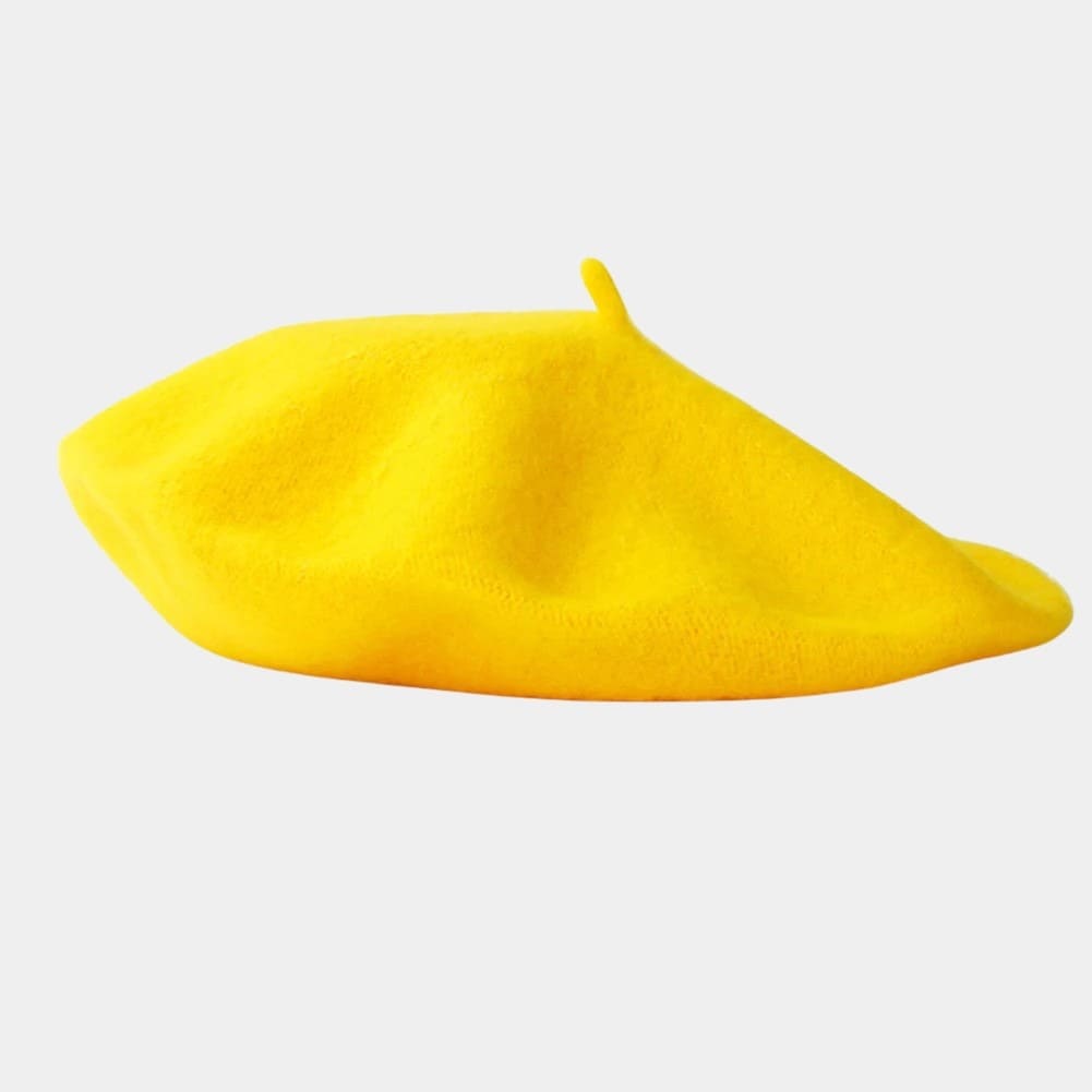 Béret basque jaune en laine