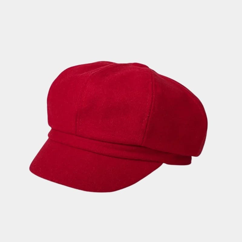 Béret casquette rouge en coton