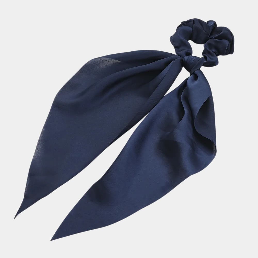 Chouchou foulard bleu marine