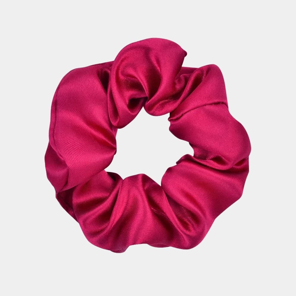 Chouchou en satin framboise