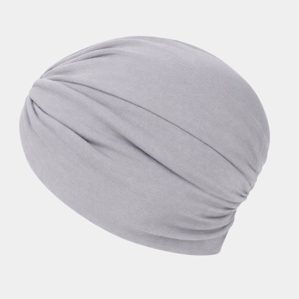 Turban croisé gris