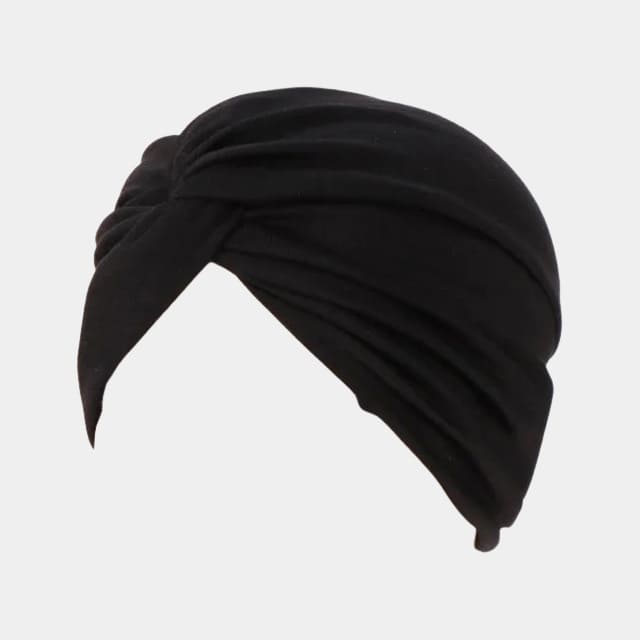 Turban croisé noir