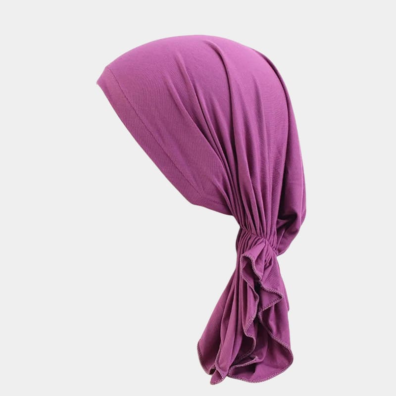 Turban foulard violet