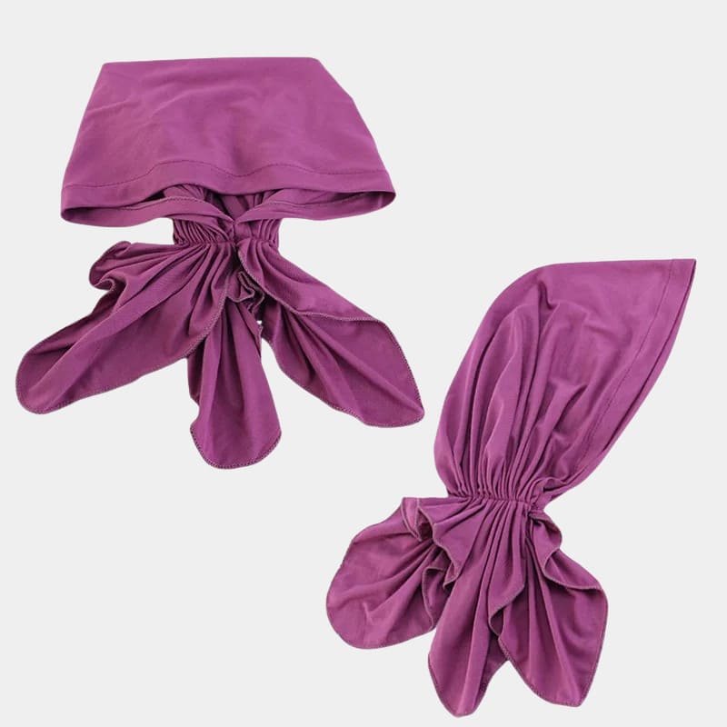 Turban foulard violet