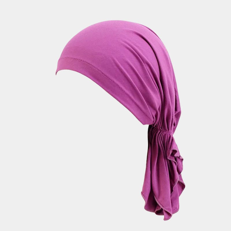 Turban foulard violet