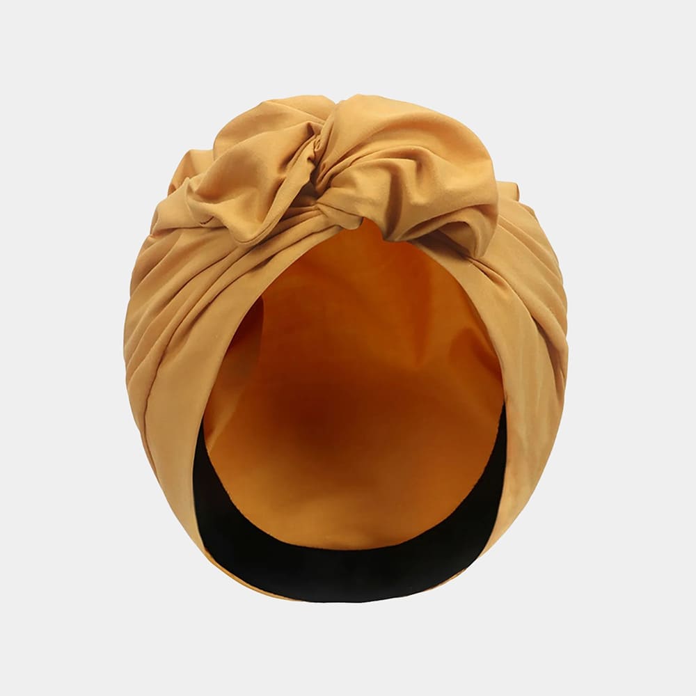 Turban jaune avec nœud