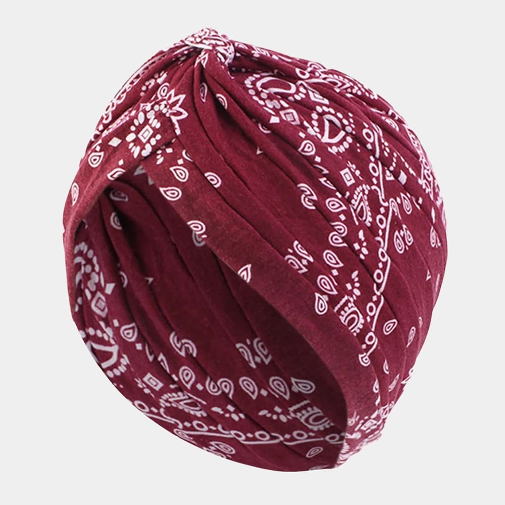Turban motif bandana rouge