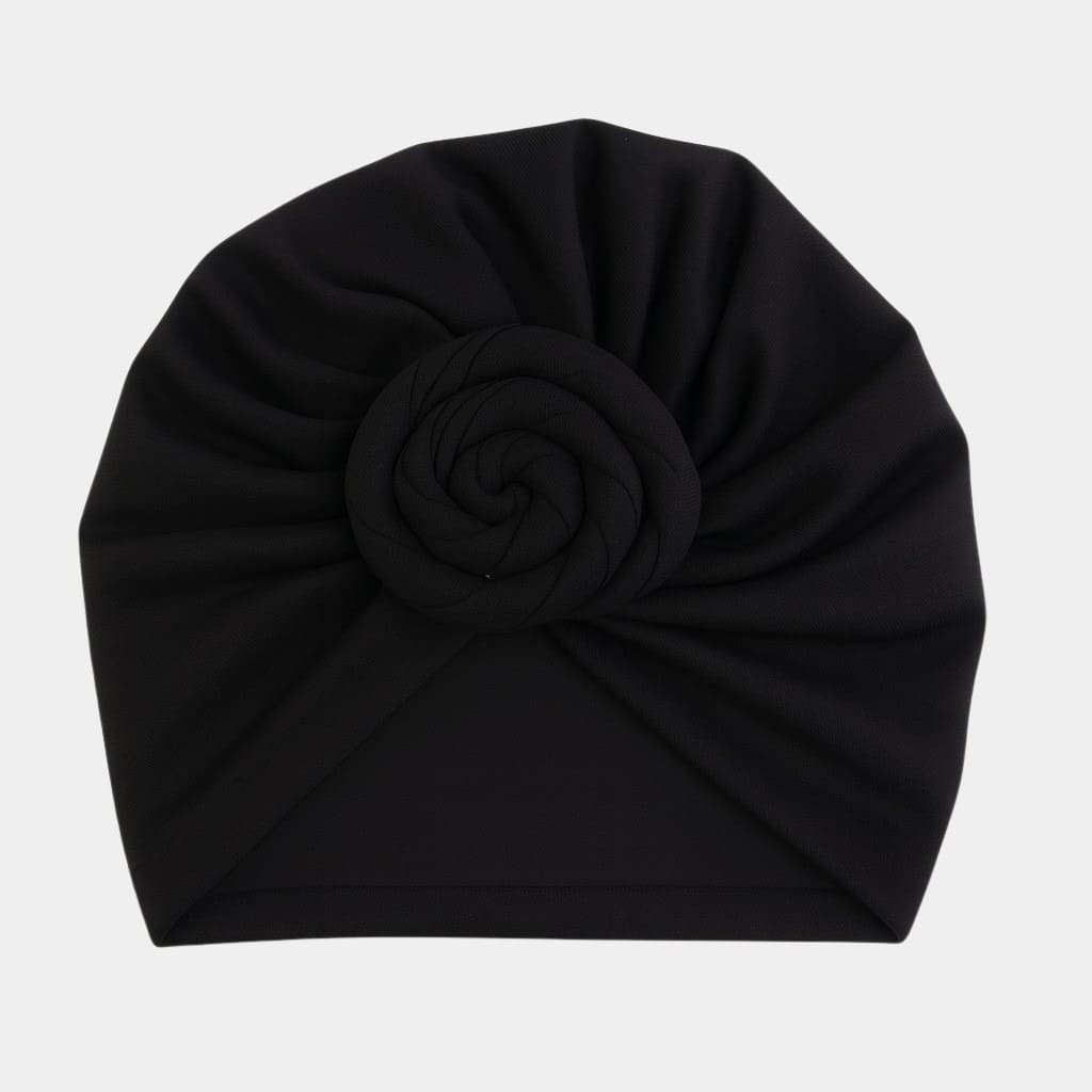 Turban noir avec gros nœud