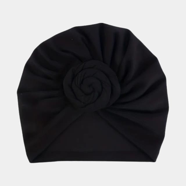 Turban noir avec gros nœud