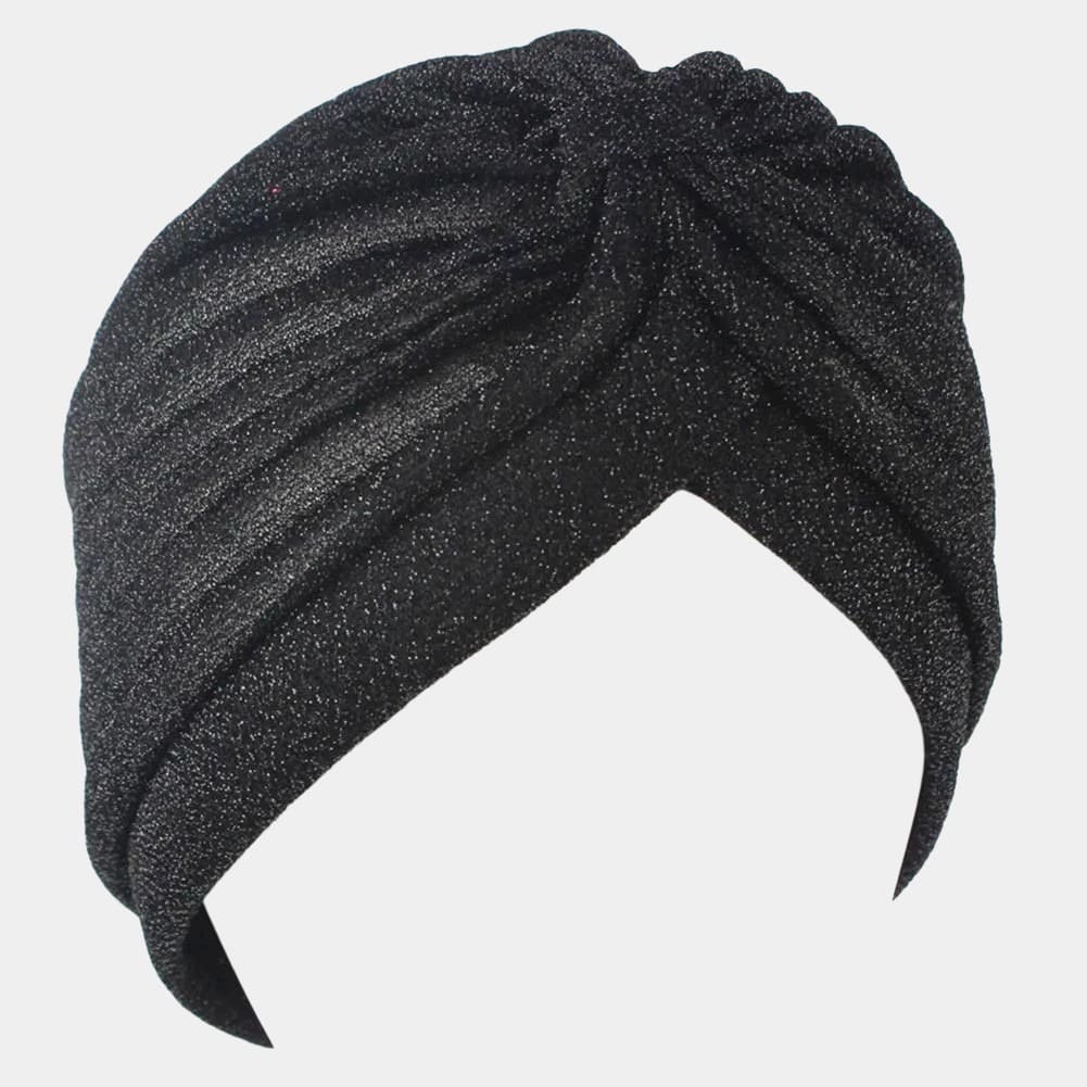 Turban noir avec paillettes