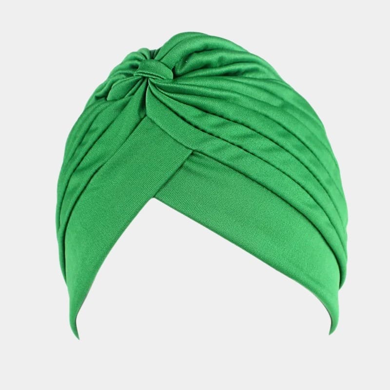 Turban plissé vert